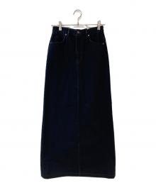 Acne studios（アクネ ストゥディオズ）の古着「ブラックデニム タイトスカート」｜ブラック