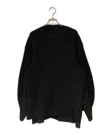 Mame Kurogouchi（マメクロゴウチ）の古着「Floral Jacquard Knitted Top」｜ブラック