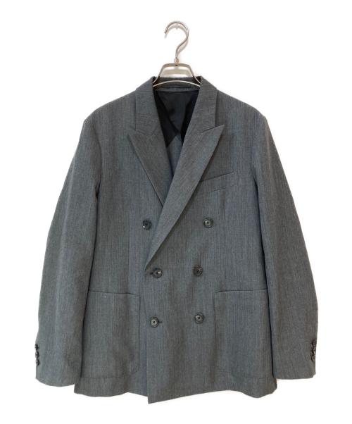 CABAN（キャバン）CABAN (キャバン) ライトウールギャバジン ダブルブレストジャケット グレー サイズ:Ｓの古着・服飾アイテム