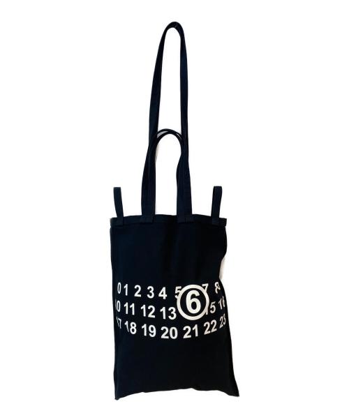 MM6 Maison Margiela（エムエムシックスメゾンマルジェラ）MM6 Maison Margiela (エムエムシックスメゾンマルジェラ) Multi Handle Logo Tote Bag ブラックの古着・服飾アイテム