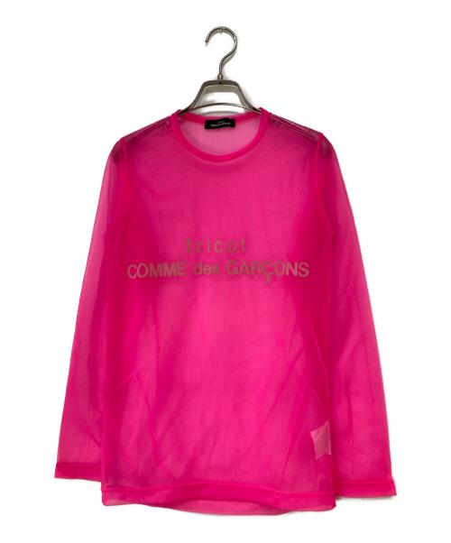 tricot COMME des GARCONS（トリココムデギャルソン）tricot COMME des GARCONS (トリココムデギャルソン) シアートップス ピンク サイズ:Freeの古着・服飾アイテム