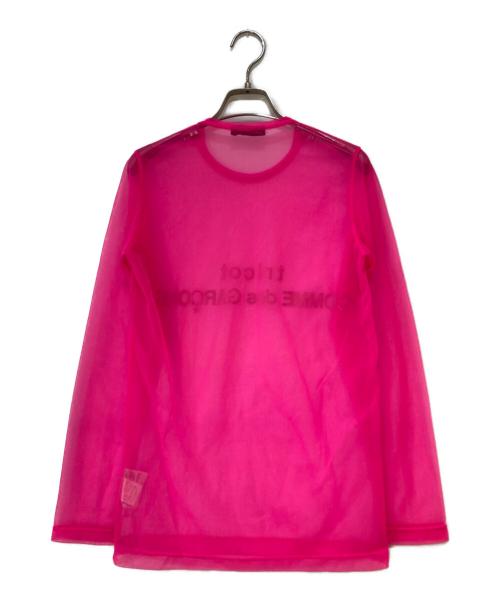 tricot COMME des GARCONS（トリココムデギャルソン）tricot COMME des GARCONS (トリココムデギャルソン) シアートップス ピンク サイズ:Freeの古着・服飾アイテム