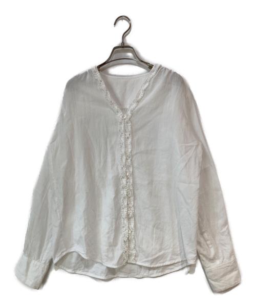 IENA（イエナ）IENA (イエナ) タックフリルブラウス ホワイト サイズ:Freeの古着・服飾アイテム