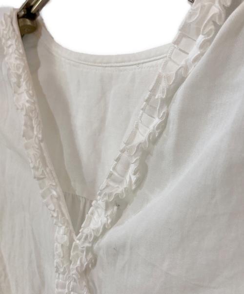 IENA（イエナ）IENA (イエナ) タックフリルブラウス ホワイト サイズ:Freeの古着・服飾アイテム