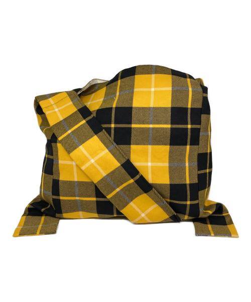 COMME des GARCONS COMME des GARCONS（コムデギャルソン コムデギャルソン）COMME des GARCONS COMME des GARCONS (コムデギャルソン コムデギャルソン) France made Tartan Check Wool Shoulder Bag イエローの古着・服飾アイテム