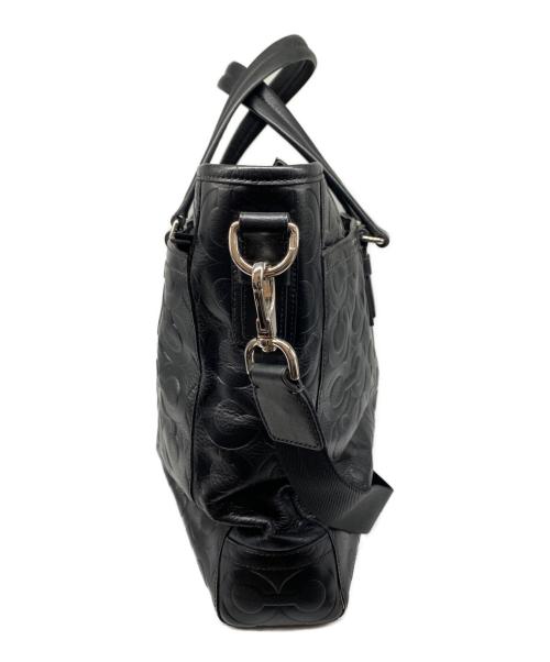 COACH（コーチ）COACH (コーチ) オプアート エンボス加工 2WAYビジネスショルダーバッグ ブラックの古着・服飾アイテム