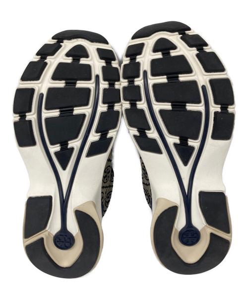 TORY BURCH（トリーバーチ）TORY BURCH (トリーバーチ) グッドラックトレーナーモノグラム ローカットスニーカー ネイビー サイズ:7 1/2Mの古着・服飾アイテム