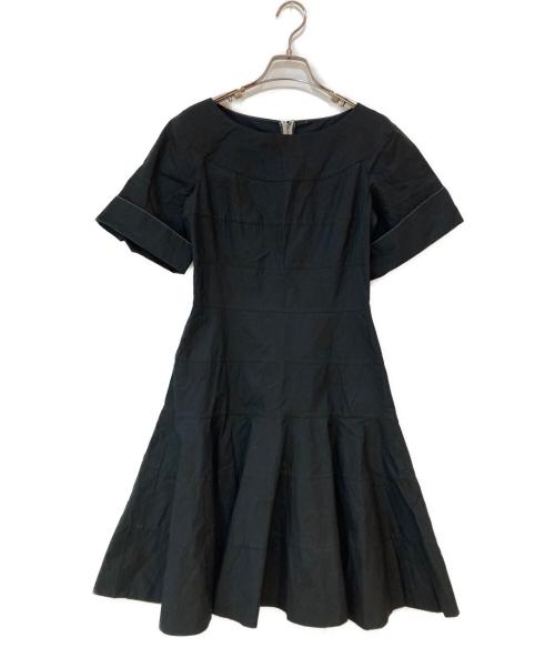 DOLCE & GABBANA（ドルチェ＆ガッバーナ）DOLCE & GABBANA (ドルチェ＆ガッバーナ) ひざ丈コットン 半袖ワンピース ブラック サイズ:40の古着・服飾アイテム
