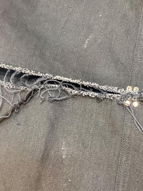 JOHN LAWRENCE SULLIVAN（ジョン ローレンス サリバン）JOHN LAWRENCE SULLIVAN (ジョン ローレンス サリバン) STUDIOUS (ステュディオス) 別注 WASHED DENIM CUT-OFF SKIRT グレー サイズ:XSの古着・服飾アイテム