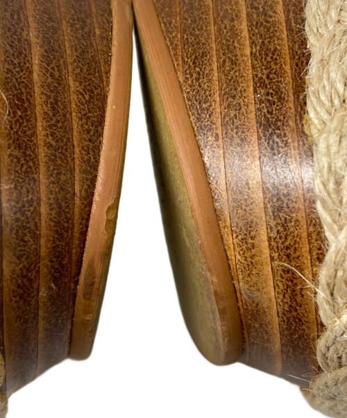 BLUE LABEL CRESTBRIDGE（ブルーレーベルクレストブリッジ）BLUE LABEL CRESTBRIDGE (ブルーレーベルクレストブリッジ) ウェッジソールサンダル ブラック サイズ:24cmの古着・服飾アイテム