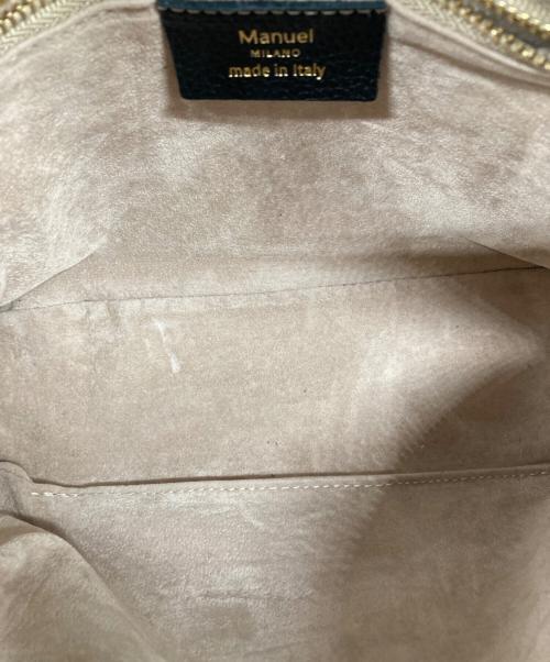 Manuel MILANO（マニュエルミラノ）Manuel MILANO (マニュエルミラノ) IENA (イエナ) 別注 レザーバッグ MIDI ブラックの古着・服飾アイテム