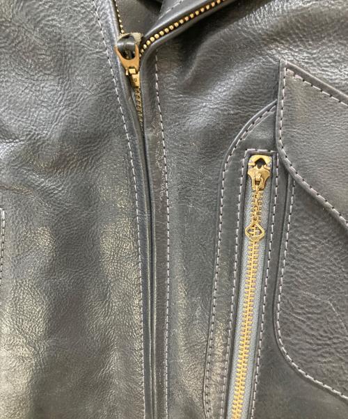 MUSHMANS（マッシュマンズ）MUSHMANS (マッシュマンズ) 着脱式ムートンボア付 Double Riders Jacket ブラック サイズ:36の古着・服飾アイテム