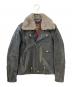 MUSHMANS（マッシュマンズ）の古着「着脱式ムートンボア付 Double Riders Jacket」｜ブラック