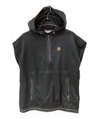 LANVIN SPORTランバン スポーツ）の古着「エンボス加工ノースリブパーカー」｜ブラック