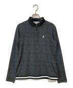 LANVIN SPORTランバン スポーツ）の古着「総柄ロゴポロシャツ」｜ブラック
