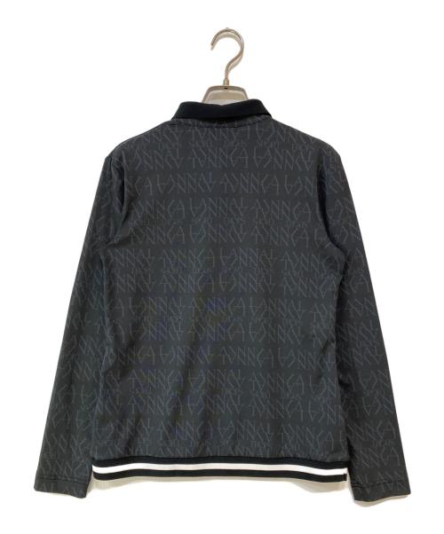LANVIN SPORT（ランバン スポーツ）LANVIN SPORT (ランバン スポーツ) 総柄ロゴポロシャツ ブラック サイズ: 38の古着・服飾アイテム