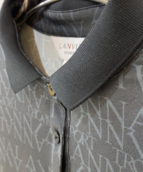 LANVIN SPORT（ランバン スポーツ）LANVIN SPORT (ランバン スポーツ) 総柄ロゴポロシャツ ブラック サイズ: 38の古着・服飾アイテム