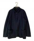 EMPORIO ARMANIエンポリオ アルマーニ）の古着「スタンドカラージャージージャケット」｜ブラック