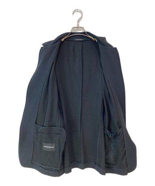 EMPORIO ARMANI（エンポリオ アルマーニ）EMPORIO ARMANI (エンポリオ アルマーニ) スタンドカラージャージージャケット ブラック サイズ:52の古着・服飾アイテム