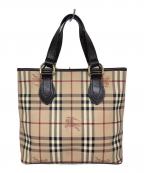 BURBERRYバーバリー）の古着「シャドーホース ノヴァチェック ハンドバッグ」｜ベージュ