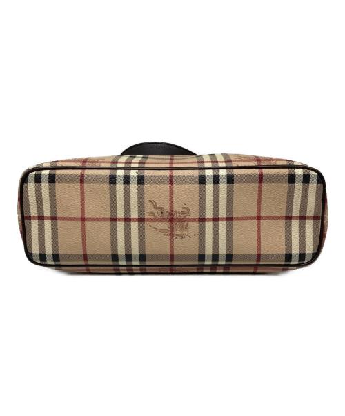BURBERRY（バーバリー）BURBERRY (バーバリー) シャドーホース ノヴァチェック ハンドバッグ ベージュの古着・服飾アイテム