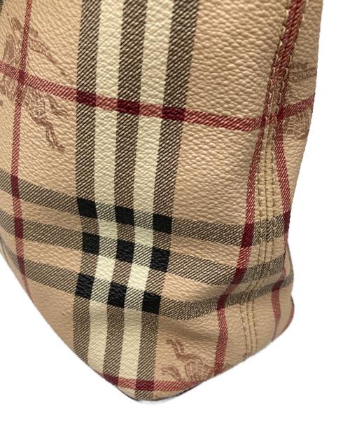 BURBERRY（バーバリー）BURBERRY (バーバリー) シャドーホース ノヴァチェック ハンドバッグ ベージュの古着・服飾アイテム