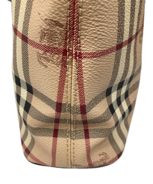 BURBERRY（バーバリー）BURBERRY (バーバリー) シャドーホース ノヴァチェック ハンドバッグ ベージュの古着・服飾アイテム