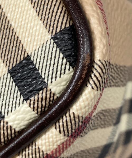 BURBERRY（バーバリー）BURBERRY (バーバリー) シャドーホース ノヴァチェック ハンドバッグ ベージュの古着・服飾アイテム