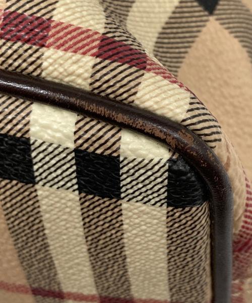 BURBERRY（バーバリー）BURBERRY (バーバリー) シャドーホース ノヴァチェック ハンドバッグ ベージュの古着・服飾アイテム