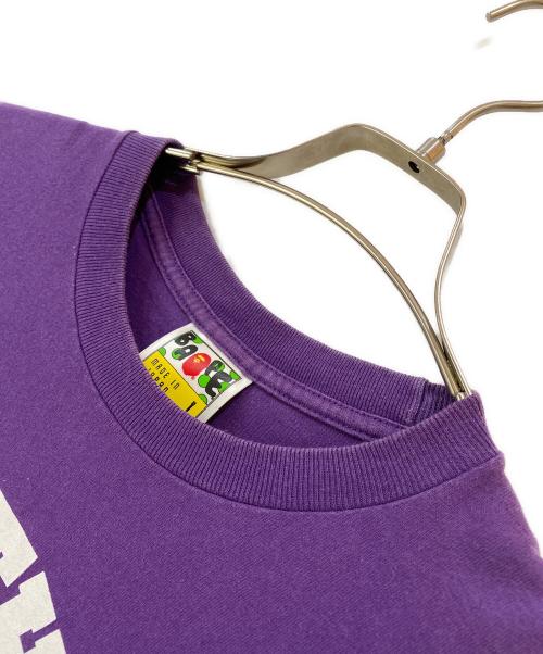 A BATHING APE（アベイシングエイプ）A BATHING APE (アベイシングエイプ) College Logo Big Head Tee パープル サイズ:Lの古着・服飾アイテム