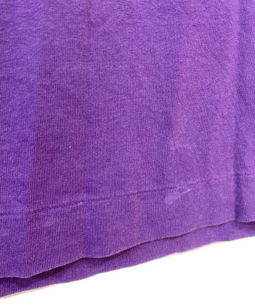 A BATHING APE（アベイシングエイプ）A BATHING APE (アベイシングエイプ) College Logo Big Head Tee パープル サイズ:Lの古着・服飾アイテム
