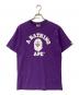 A BATHING APE（アベイシングエイプ）の古着「College Logo Big Head Tee」｜パープル