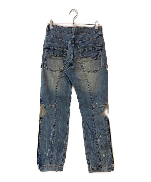 PPFM（ピーピーエフエム）PPFM (ピーピーエフエム) ジップギミックデニムパンツ インディゴ サイズ:なしの古着・服飾アイテム