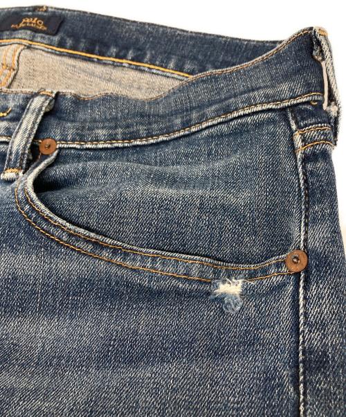 POLO RALPH LAUREN（ポロ・ラルフローレン）POLO RALPH LAUREN (ポロ・ラルフローレン) THE SULLIVAN SLIM ダメージデニムパンツ インディゴ サイズ:Ｗ30の古着・服飾アイテム