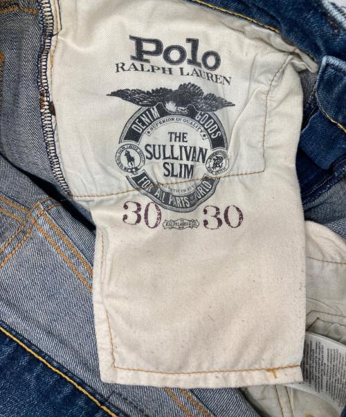 POLO RALPH LAUREN（ポロ・ラルフローレン）POLO RALPH LAUREN (ポロ・ラルフローレン) THE SULLIVAN SLIM ダメージデニムパンツ インディゴ サイズ:Ｗ30の古着・服飾アイテム