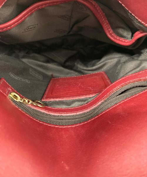 COACH（コーチ）COACH (コーチ) フラップショルダーバッグ レッドの古着・服飾アイテム