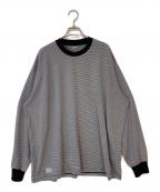FreshServiceフレッシュサービス）の古着「26SS MICRO BORDER L/S TEE」｜ブラック×ホワイト