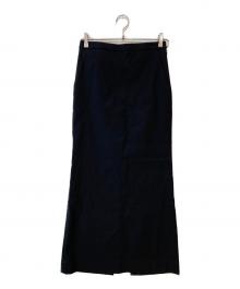 MADISON BLUE（マディソンブルー）の古着「HEM FLARE MAXI SKIRT」｜ブラック