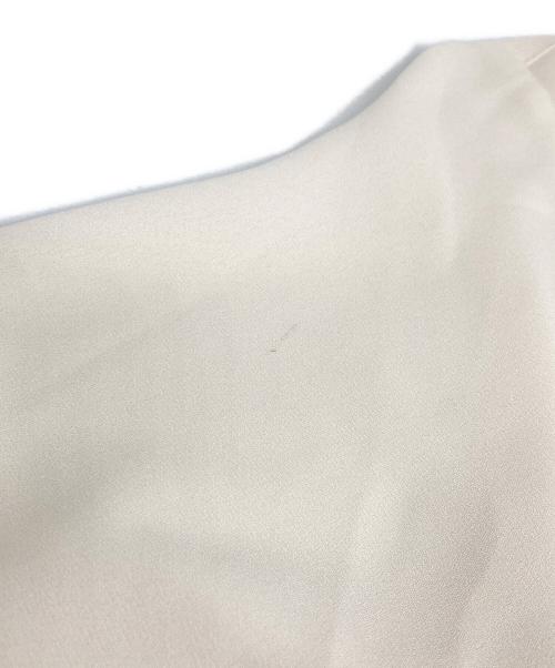 LAUREN RALPH LAUREN（ローレン ラルフ ローレン）LAUREN RALPH LAUREN (ローレンラルフローレン) リボンタイ ジョーゼットブラウス ベージュ サイズ:Mの古着・服飾アイテム