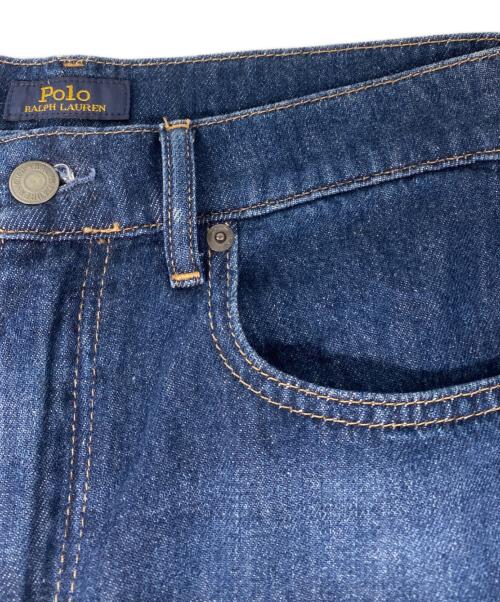 POLO RALPH LAUREN（ポロ・ラルフローレン）POLO RALPH LAUREN (ポロ・ラルフローレン) ワイドデニムパンツ インディゴ サイズ:68.5cm (W27)の古着・服飾アイテム