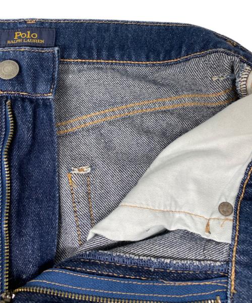 POLO RALPH LAUREN（ポロ・ラルフローレン）POLO RALPH LAUREN (ポロ・ラルフローレン) ワイドデニムパンツ インディゴ サイズ:68.5cm (W27)の古着・服飾アイテム