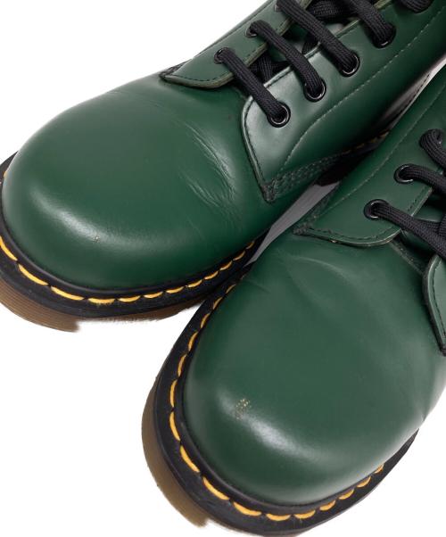 Dr.Martens（ドクターマーチン）Dr.Martens (ドクターマーチン) 1460 8EYE スムースレザー ブーツ グリーン サイズ:UK8の古着・服飾アイテム