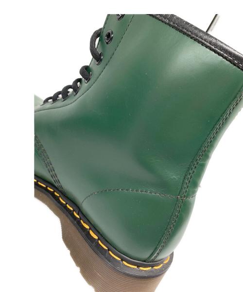 Dr.Martens（ドクターマーチン）Dr.Martens (ドクターマーチン) 1460 8EYE スムースレザー ブーツ グリーン サイズ:UK8の古着・服飾アイテム