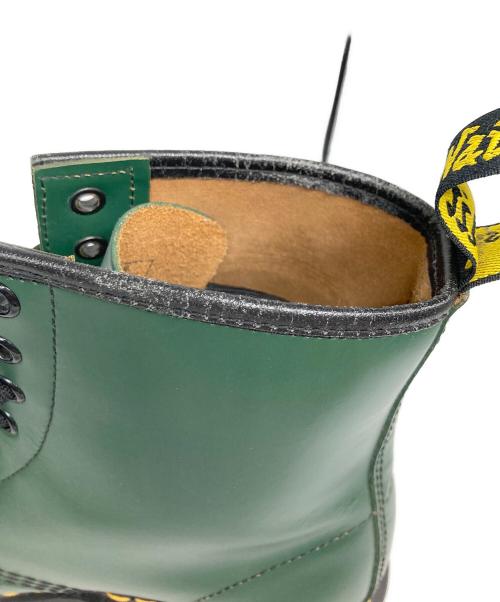 Dr.Martens（ドクターマーチン）Dr.Martens (ドクターマーチン) 1460 8EYE スムースレザー ブーツ グリーン サイズ:UK8の古着・服飾アイテム
