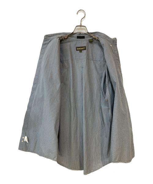 Timberland（ティンバーランド）Timberland (ティンバーランド) WEATHERED POPLIN ボタンダウンシャツ グレー サイズ:Lの古着・服飾アイテム