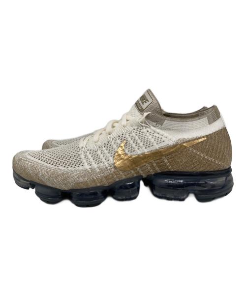 NIKE（ナイキ）NIKE (ナイキ) NIKE ID Air VaporMax ローカットスニーカー ホワイト×ベージュ サイズ:28cmの古着・服飾アイテム