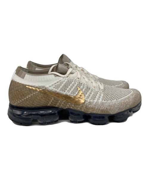 NIKE（ナイキ）NIKE (ナイキ) NIKE ID Air VaporMax ローカットスニーカー ホワイト×ベージュ サイズ:28cmの古着・服飾アイテム