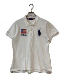 POLO RALPH LAUREN（ポロ・ラルフローレン）の古着「ビッグポニー刺繍ポロシャツ」｜ホワイト