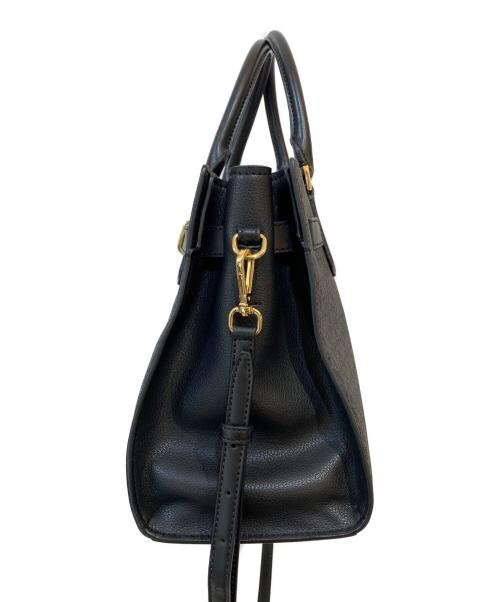 MICHAEL KORS（マイケルコース）MICHAEL KORS (マイケルコース) HAMILTON サッチェルバッグミディアム - MKシグネチャー ブラックの古着・服飾アイテム