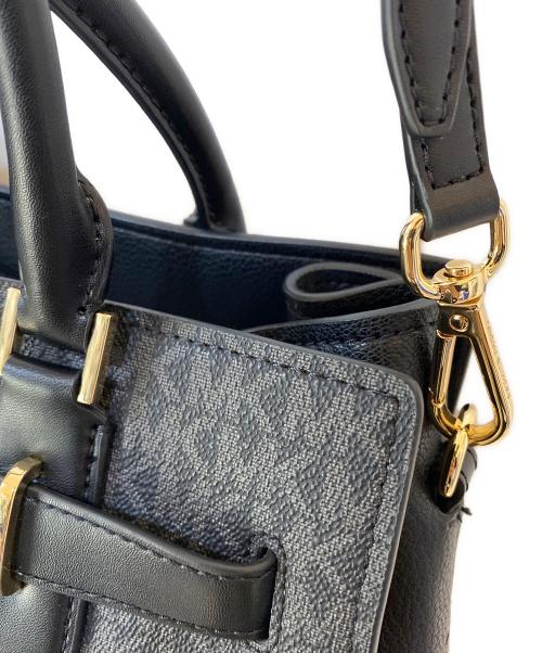 MICHAEL KORS（マイケルコース）MICHAEL KORS (マイケルコース) HAMILTON サッチェルバッグミディアム - MKシグネチャー ブラックの古着・服飾アイテム